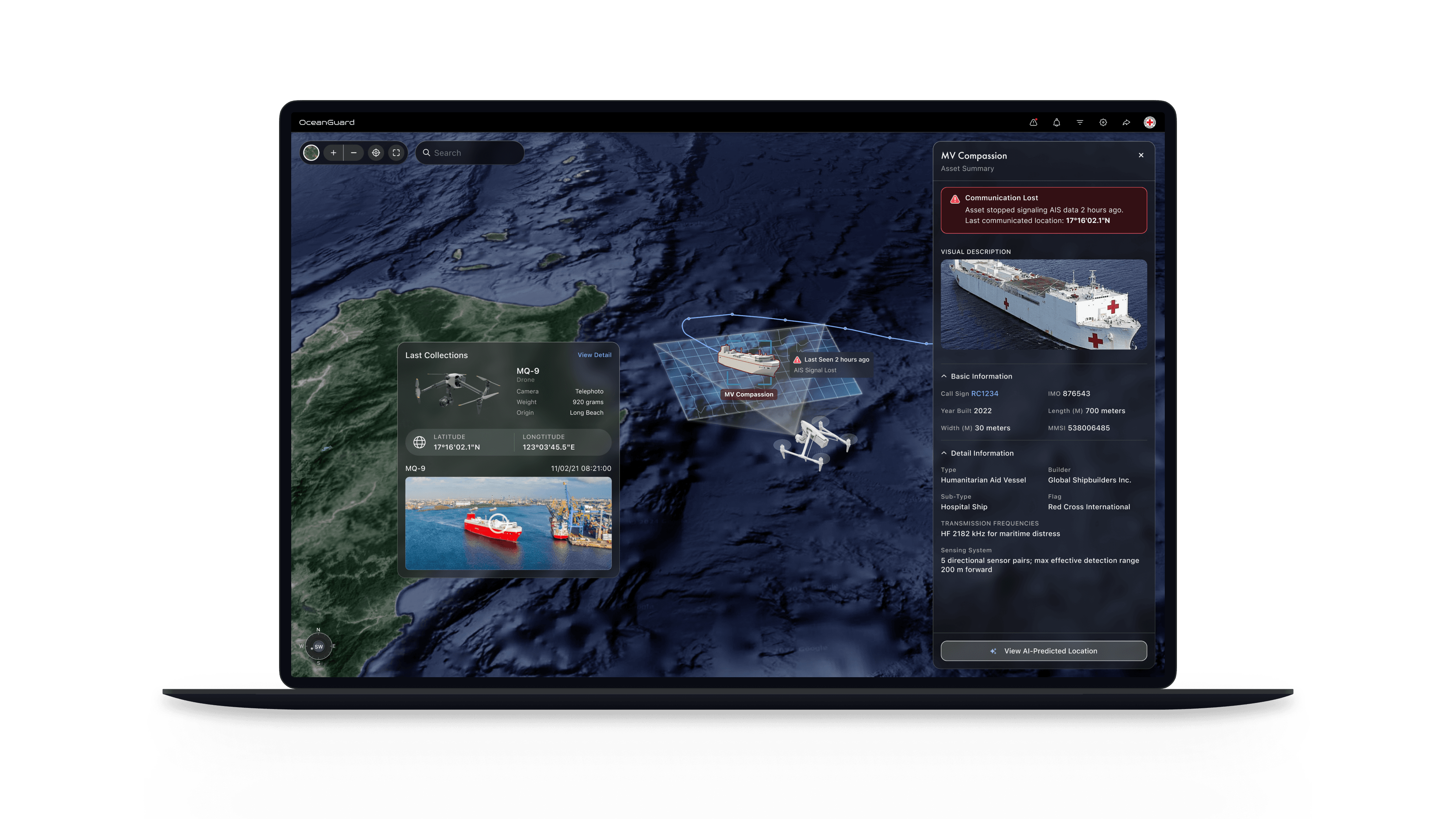 OceanGuard vessel detail panel